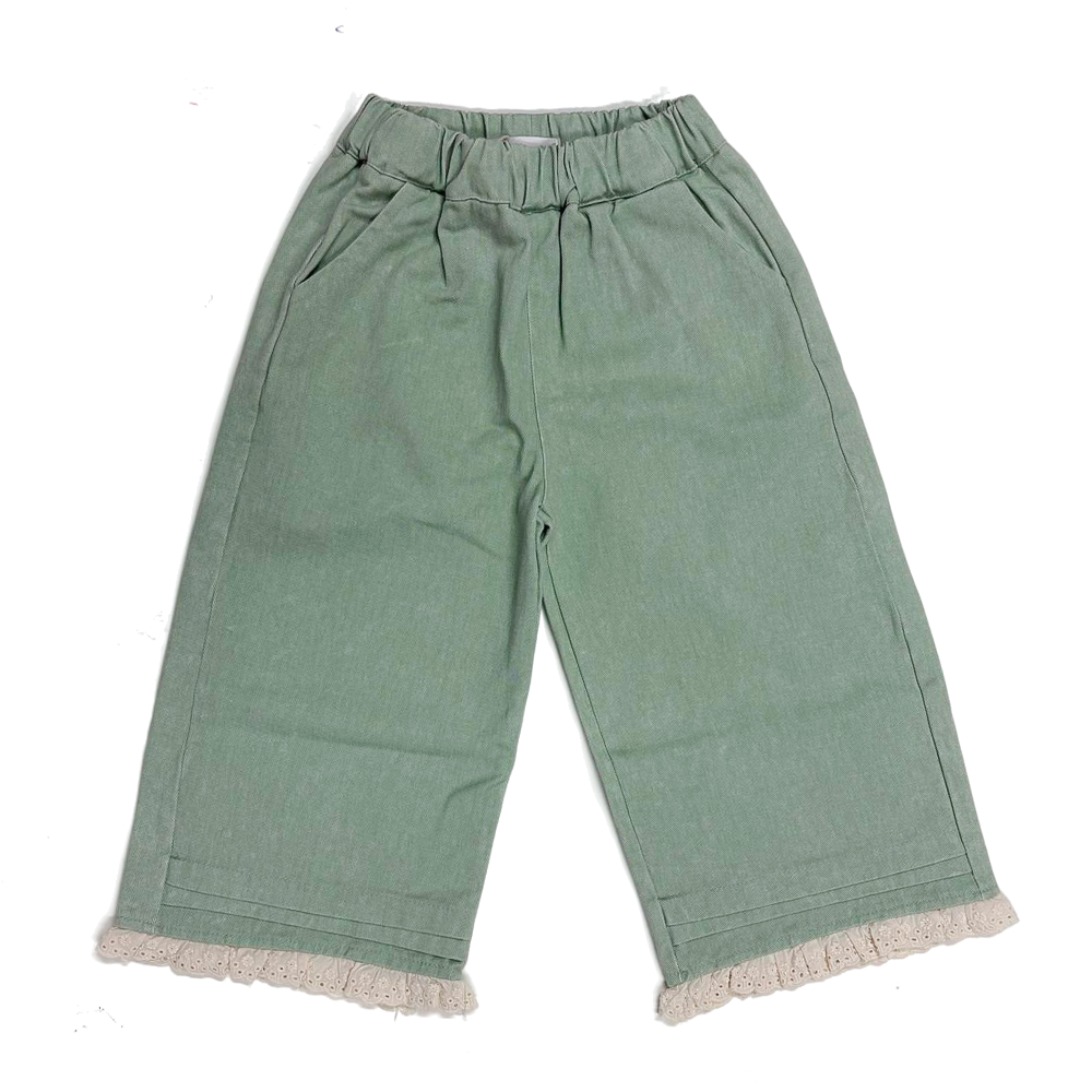 Pantalón con borde floreado