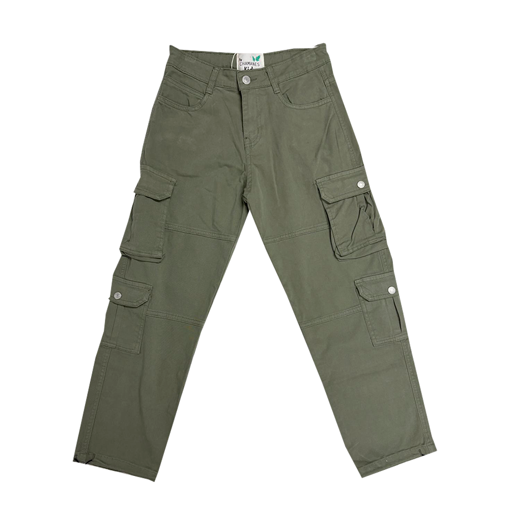 Pantalón cargo de gabardina