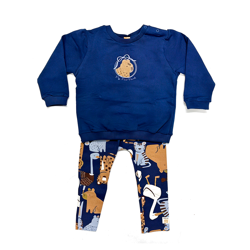Conjunto calza y buzo con friza