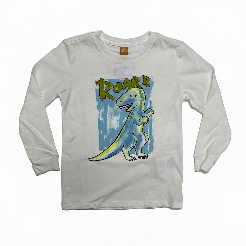 remera de dinosaurio bordada