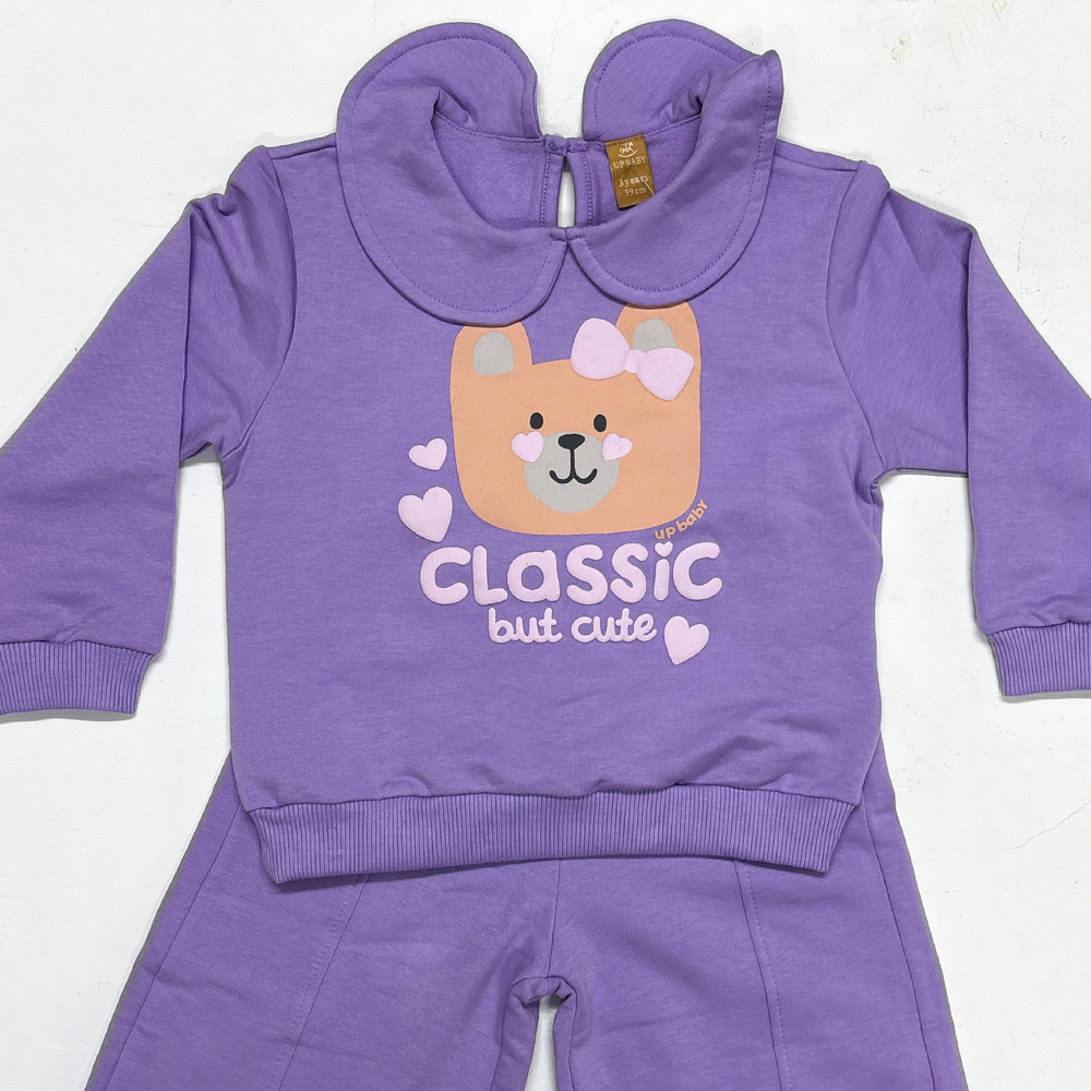 Conjunto osito violeta