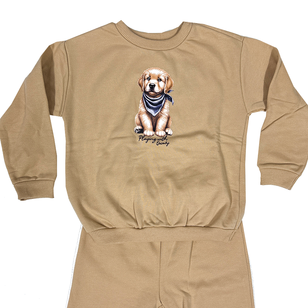 Conjunto canguro perrito con friza