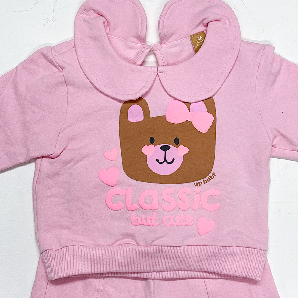 Conjunto osito rosa