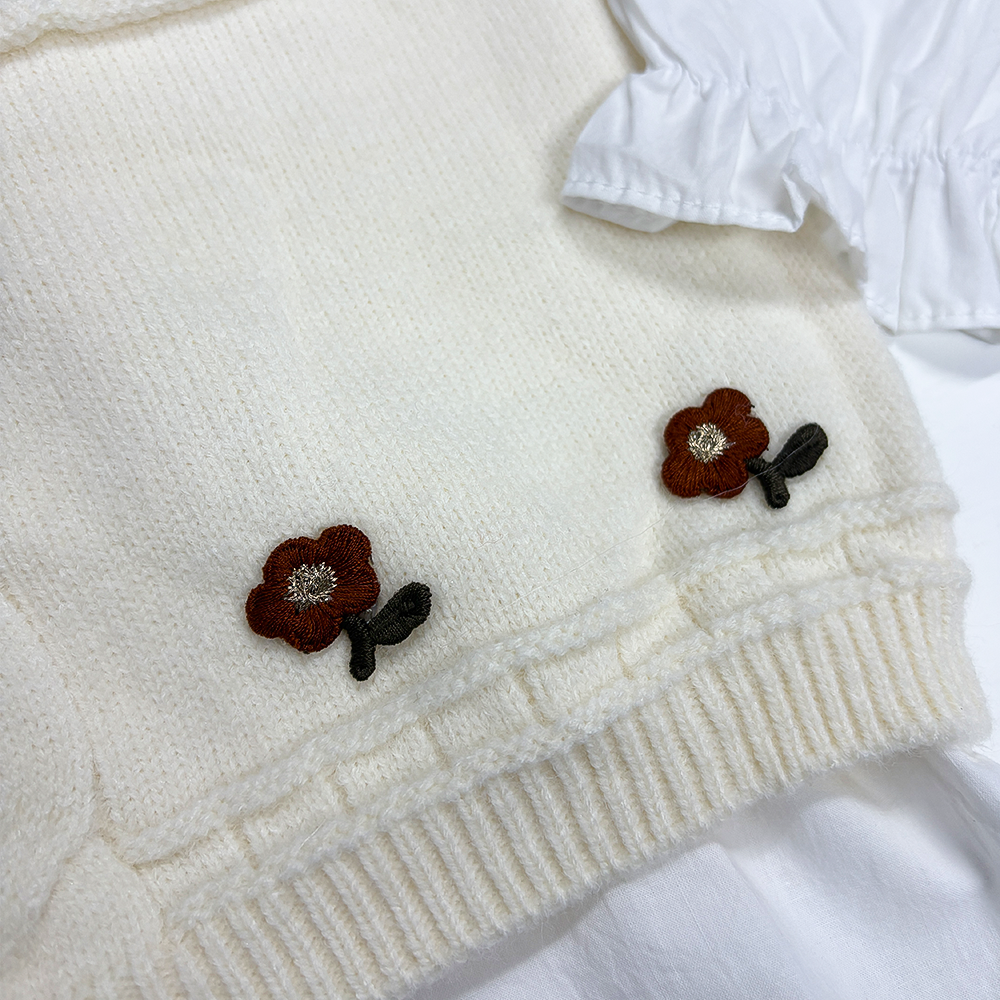 Camisa de algodón con chaleco tejido