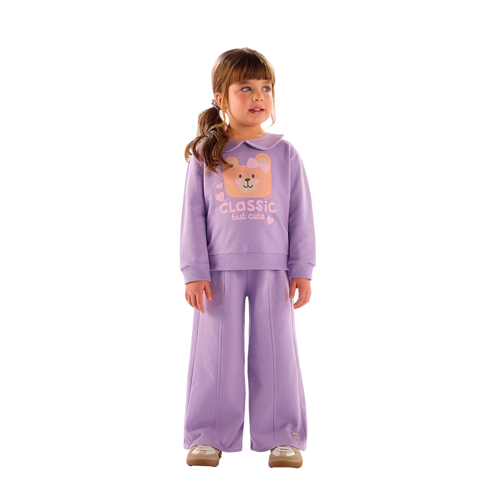 Conjunto osito violeta